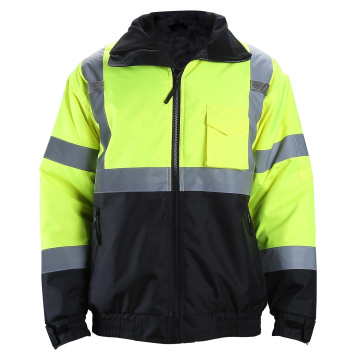 Chaqueta de trabajo de seguridad impermeable de invierno de alta visibilidad de OSHA